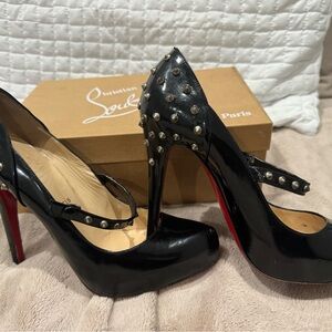 Christian Louboutin Black Studded Heels